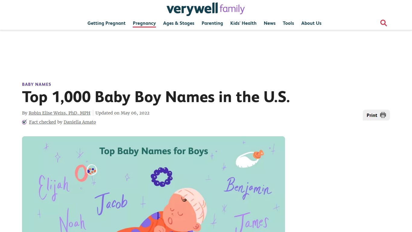 Top 1,000 Baby Boy Names in the U.S. - Verywell Family