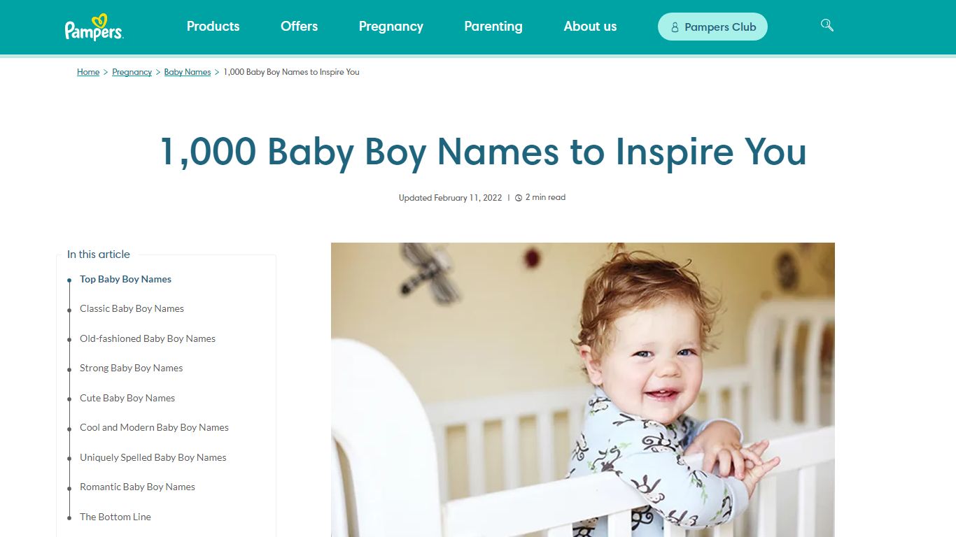 Top 1,000 Baby Boy Names You'll Love | Pampers - Web-Pampers-US-EN