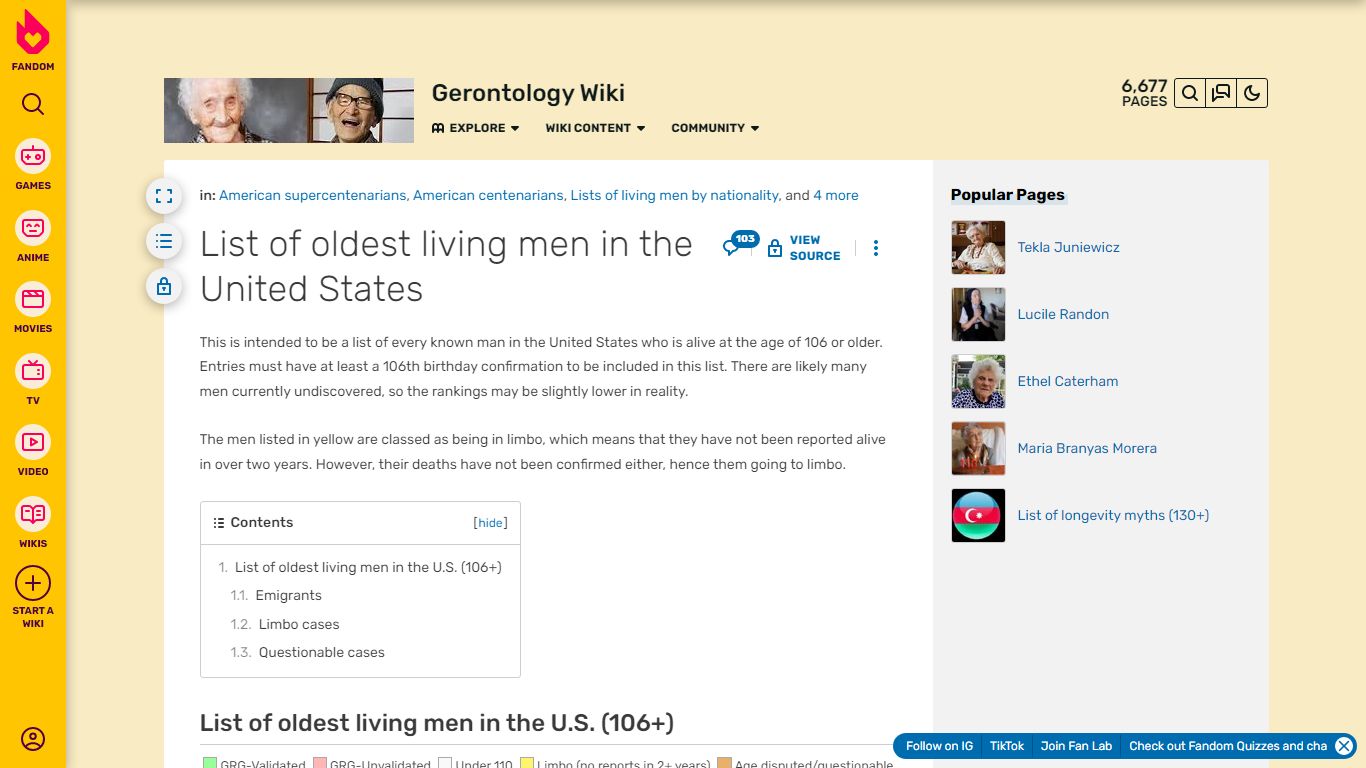 List of oldest living men in the United States - Gerontology Wiki